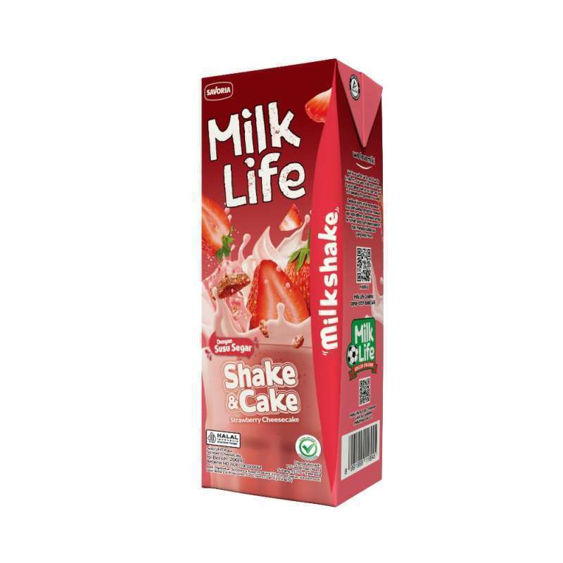 Pekanbaru Milk Life Uht Milkshake Strawberry Cheese Cake 200Ml