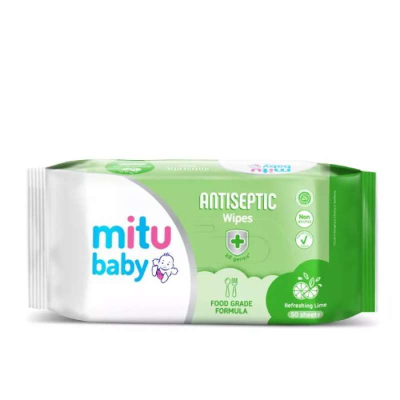 Pekanbaru Mitu Baby Wipes Reg Antiseptic 45S Bogof