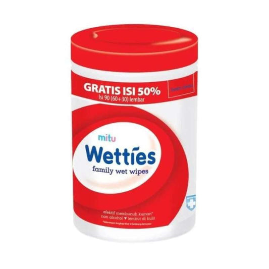 Pekanbaru Mitu Wetties Family Pack Antiseptic [90 Sheets]