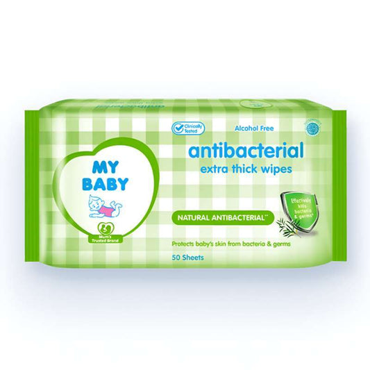 Pekanbaru My Baby Extra Thick Wipes Antibacterial 50+50 Sheets