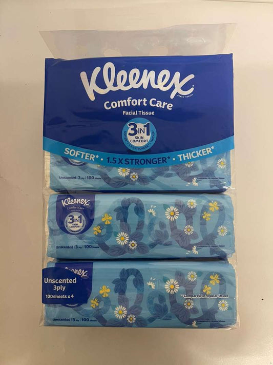 Pekanbaru Kleenex Comport Facial Tissue 4X100S 3Pl