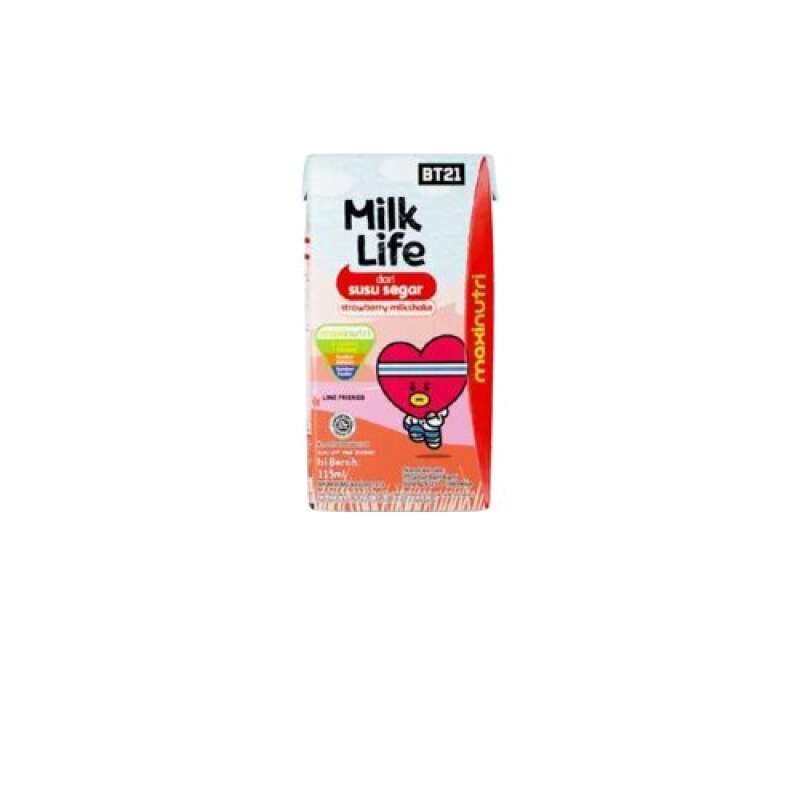 Pekanbaru Milk Life Uht Kids Strawberry 115Ml