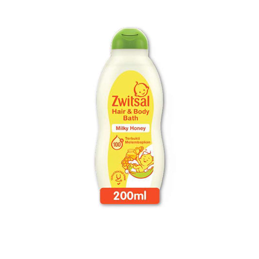 Pekanbaru Zwitsal H&B Bath Milky Hny 200Ml Btl