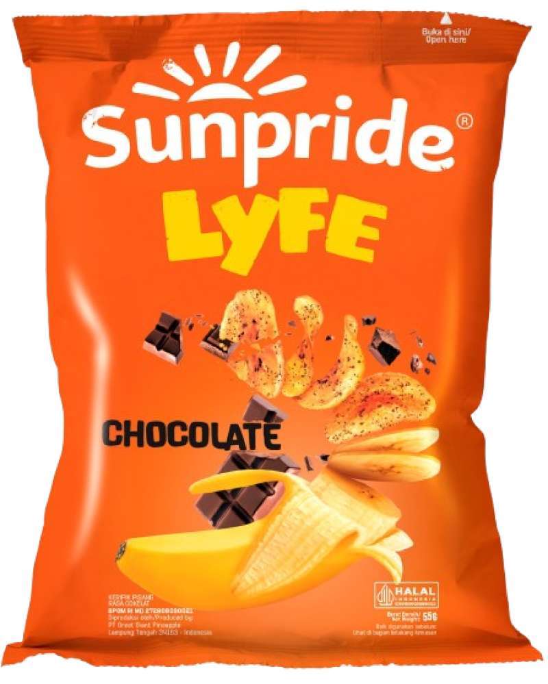 Pekanbaru Sunpride Lyfe Cvndsh Bnn Chps Choc 55Gr