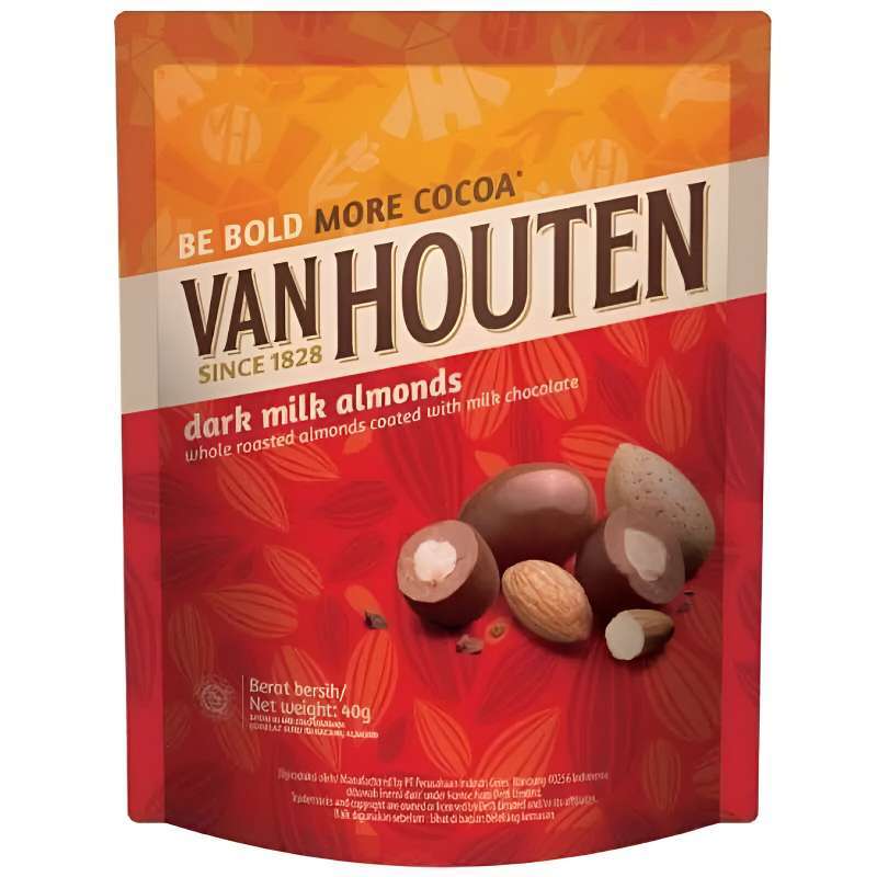 Pekanbaru Van Houten Dark Milk Almonds Dragees 40G