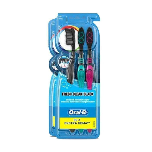 Pekanbaru Oral-B Tooth Brush Fresh Clean Black 3'S