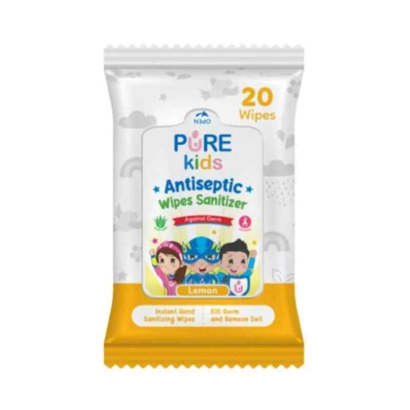 Pekanbaru Purekids Antiseptic Wipes Lemon [20 Sheets]
