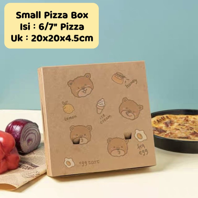 Pekanbaru Box / Kotak Egg Tart / Pizza / Cupcake Motif Lucu Berbagai Ukuran