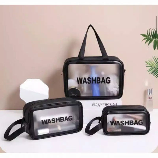 Pekanbaru Tas Kosmetik Transparant WASHBAG Pouch Travel Make Up Bag Organizer Dompet Pouch Kosmetik Waterproof