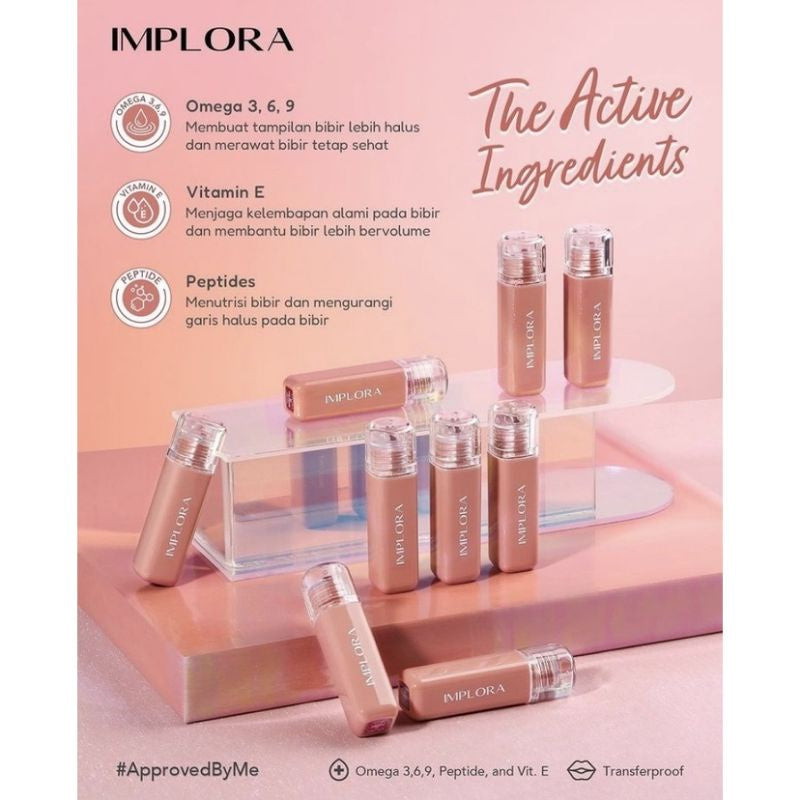 Pekanbaru Implora Jelly Tint Implora Jelly Tint 3X Bibir Halus, Glossy, Dan Bervolume