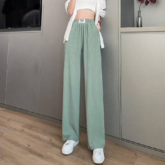 Pekanbaru Celana Panjang Kulot Karet With Label ZHJXBIAO Is The Ultimate Sophistication Loose Cullote Pants Highwaist Celana Karet Stripe Formal Kasual Simple Polos Elegan Berkualitas Premium Quality Korean Style