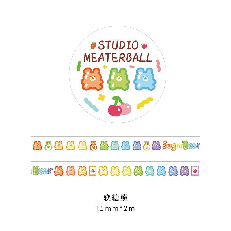 Pekanbaru Stiker Roll Motif Cartoon Unik Lucu Roll Tape Scrapbook DIY Stationary Sticker Kit Book Journal Decoration Selotip Washi Tape Kartun Jepang Dekorasi DIY