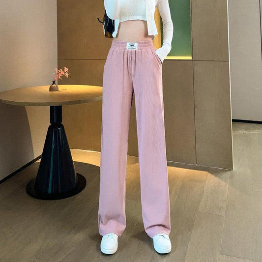 Pekanbaru Celana Panjang Kulot Karet With Label ZHJXBIAO Is The Ultimate Sophistication Loose Cullote Pants Highwaist Celana Karet Stripe Formal Kasual Simple Polos Elegan Berkualitas Premium Quality Korean Style