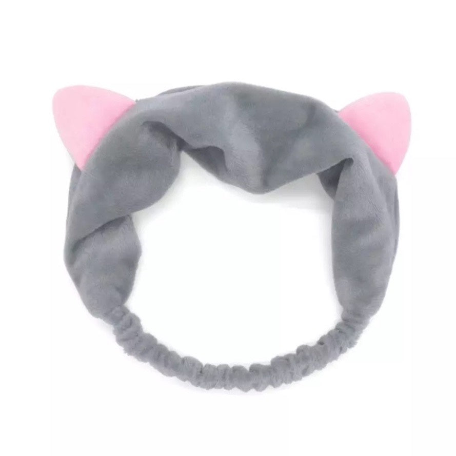 Pekanbaru HR- Bandana Bando Korea Import Headband Kain Karet Motif Kuping Kucing Telinga Kelinci Kepala Rambut