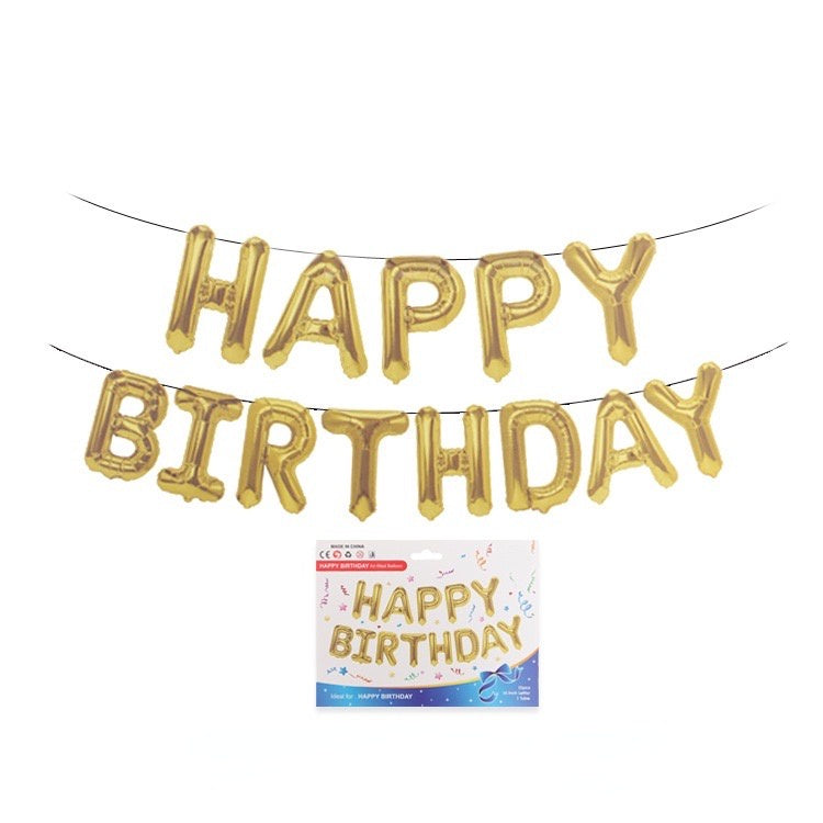 Pekanbaru HR-PAKET BALON HAPPY BIRTHDAY Warna Warni 1 Set Balon Foil Rainbow 34 Cm Balon Ulang Tahun  Murah