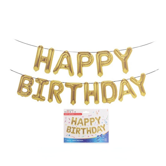 Pekanbaru HR-PAKET BALON HAPPY BIRTHDAY Warna Warni 1 Set Balon Foil Rainbow 34 Cm Balon Ulang Tahun  Murah