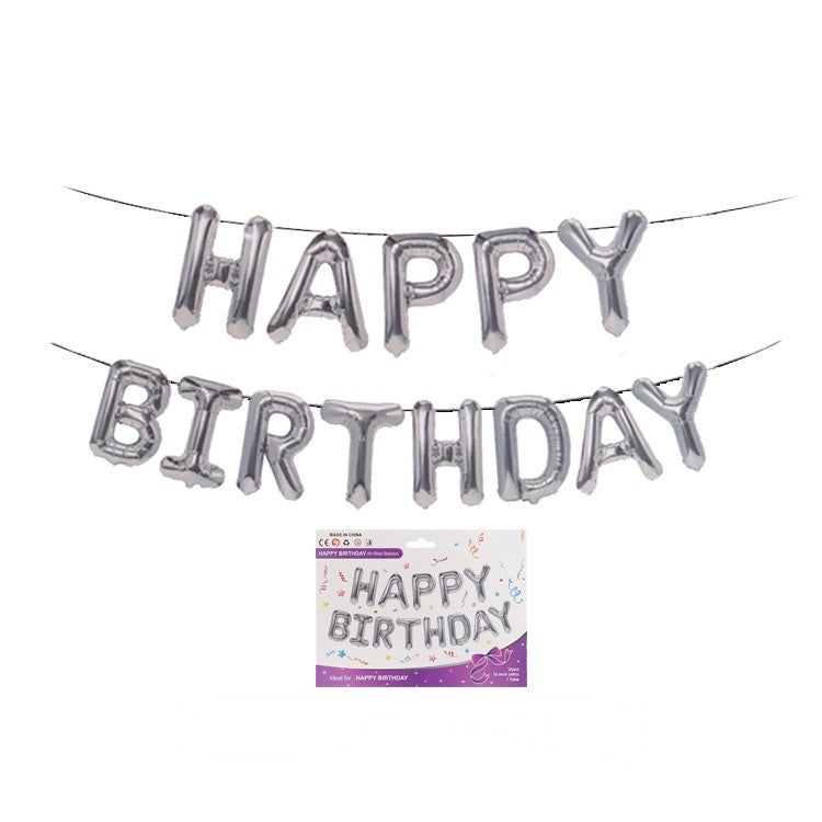 Pekanbaru HR-PAKET BALON HAPPY BIRTHDAY Warna Warni 1 Set Balon Foil Rainbow 34 Cm Balon Ulang Tahun  Murah