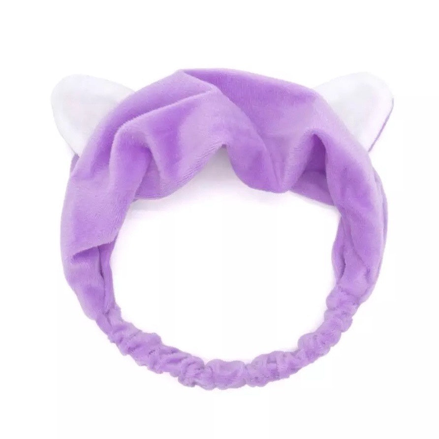Pekanbaru HR- Bandana Bando Korea Import Headband Kain Karet Motif Kuping Kucing Telinga Kelinci Kepala Rambut