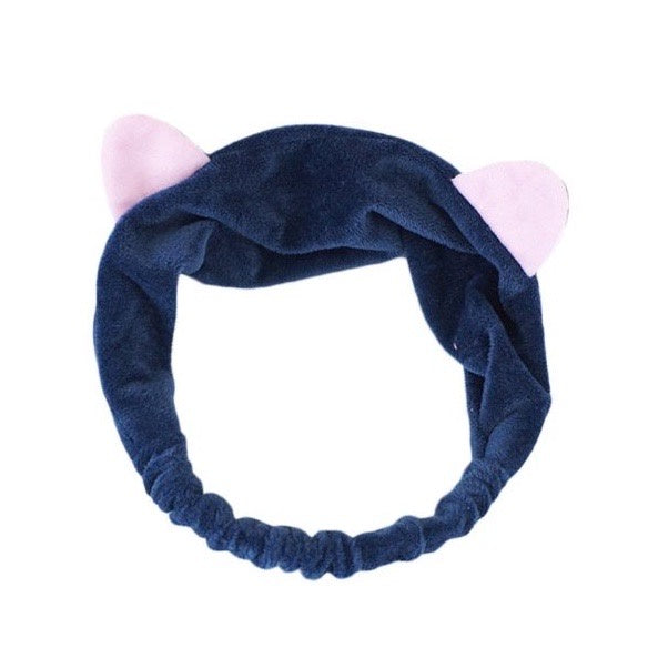 Pekanbaru HR- Bandana Bando Korea Import Headband Kain Karet Motif Kuping Kucing Telinga Kelinci Kepala Rambut
