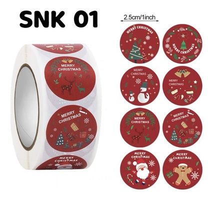 Pekanbaru Sticker Hampers Natal Bulat Dia 2,5Cm (Per 10Pcs)