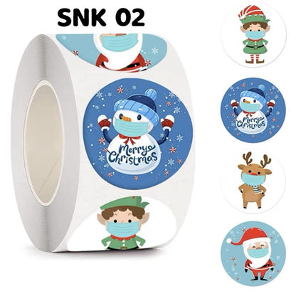 Pekanbaru Sticker Hampers Natal Bulat Dia 2,5Cm (Per 10Pcs)