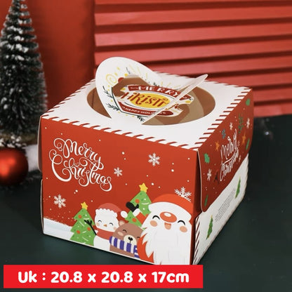 Pekanbaru Christmas Cake Box / Kotak Kue Natal Handle Berbagai Ukuran
