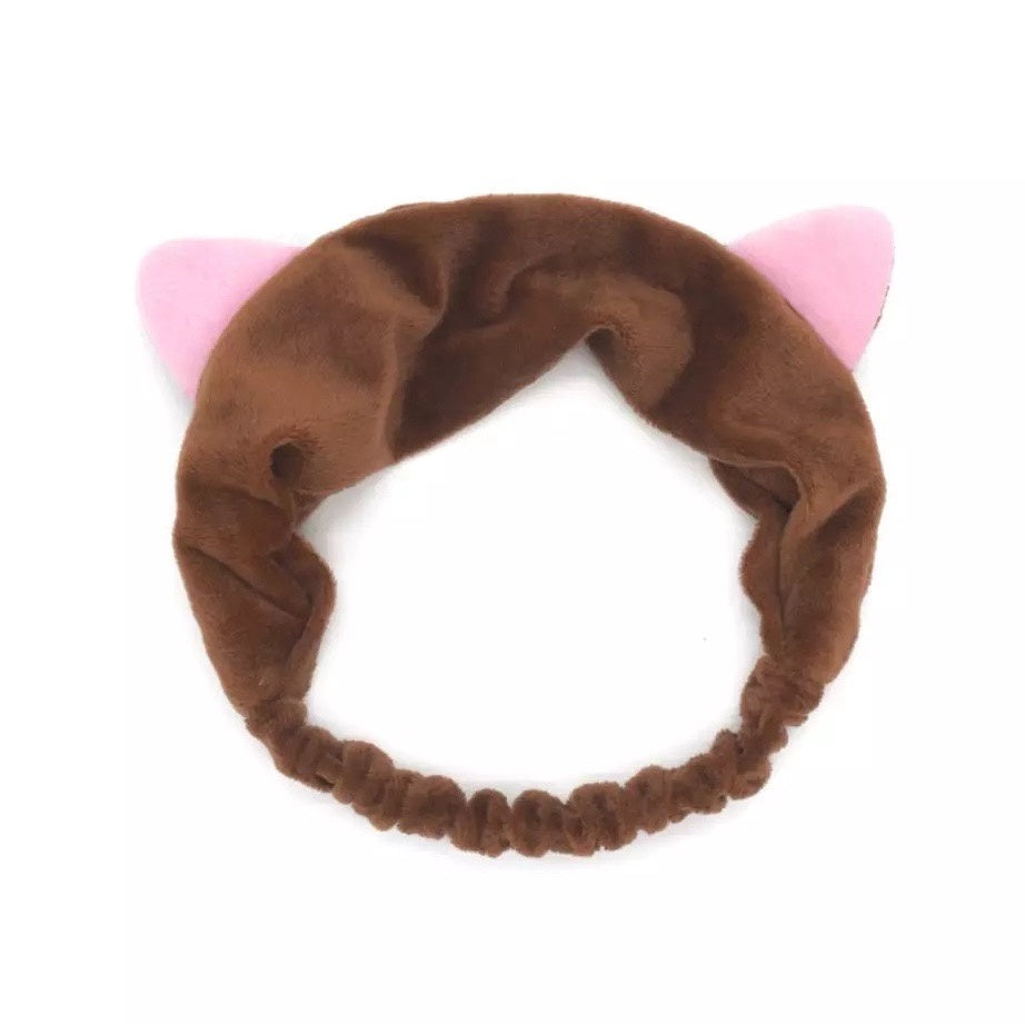 Pekanbaru HR- Bandana Bando Korea Import Headband Kain Karet Motif Kuping Kucing Telinga Kelinci Kepala Rambut