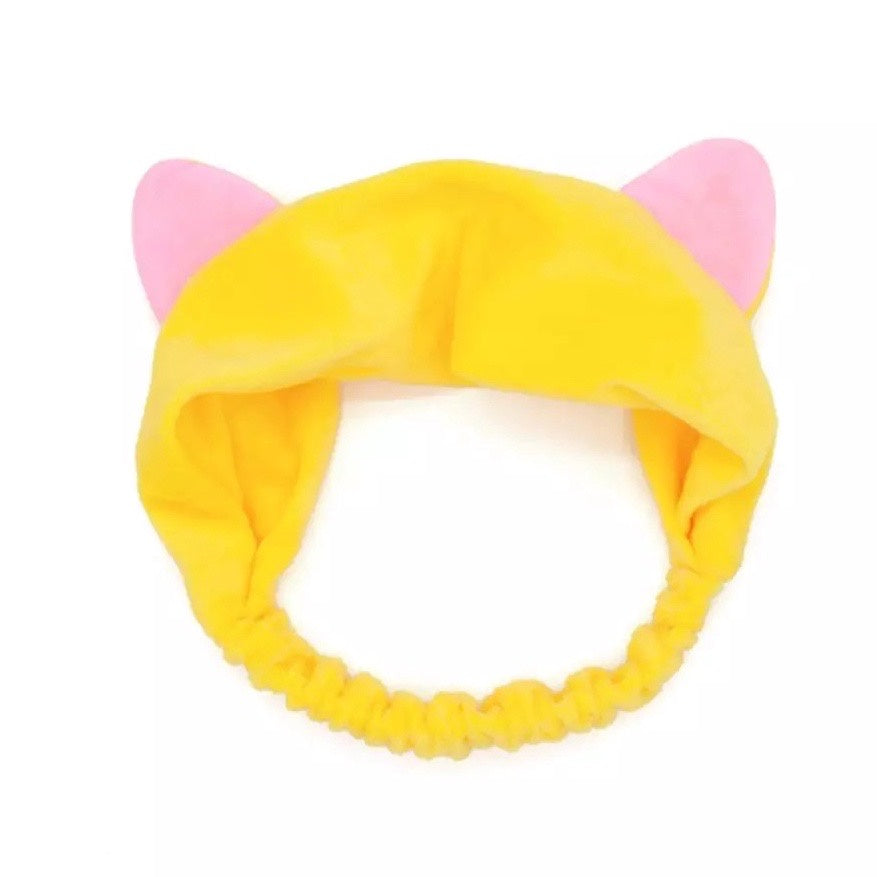 Pekanbaru HR- Bandana Bando Korea Import Headband Kain Karet Motif Kuping Kucing Telinga Kelinci Kepala Rambut