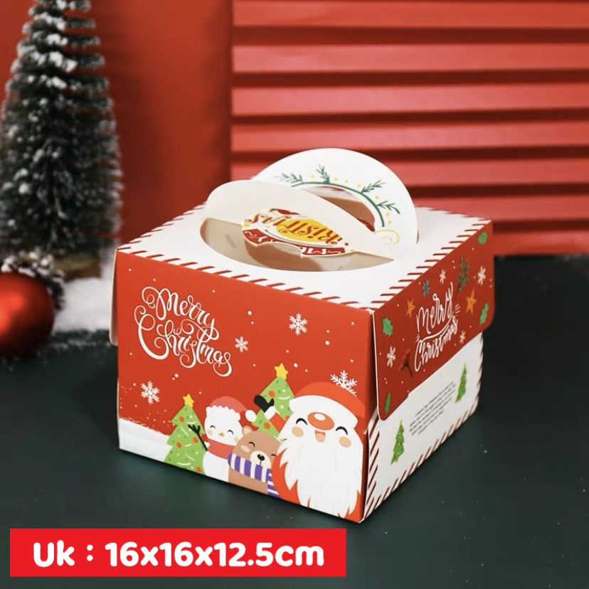 Pekanbaru Christmas Cake Box / Kotak Kue Natal Handle Berbagai Ukuran