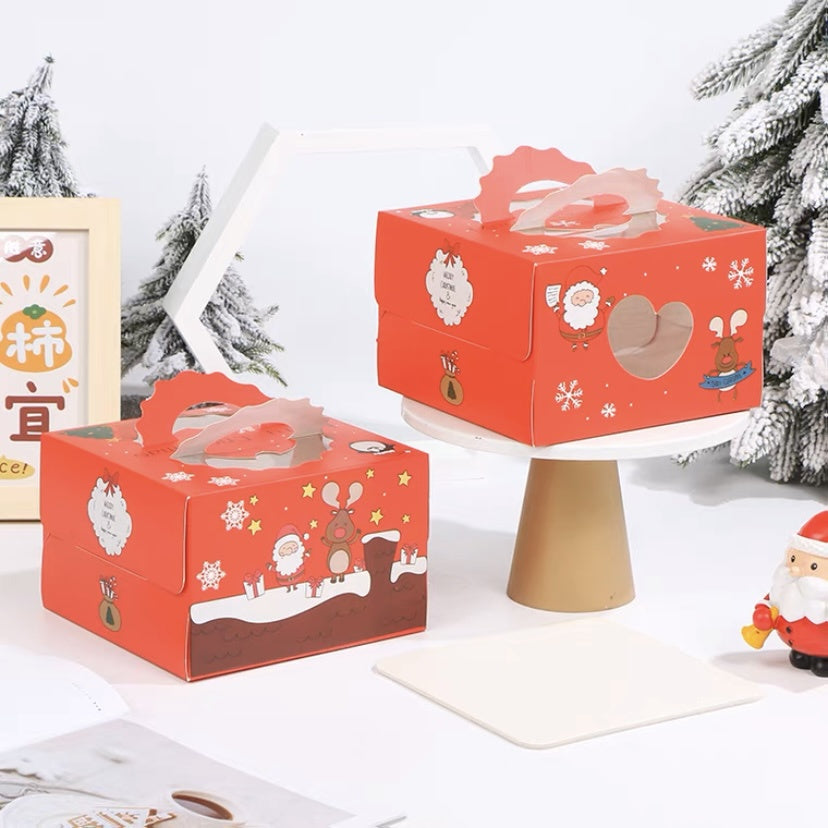 Pekanbaru Christmas Cake Box / Kotak Kue Natal Handle Berbagai Ukuran