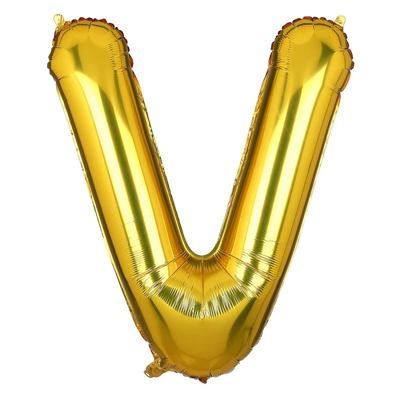 Pekanbaru HR-BALON FOIL GOLD HURUF ±40cm Ballon Foil Abjad Alphabet Polos Balon Huruf Satuan ± 40 Cm Murah
