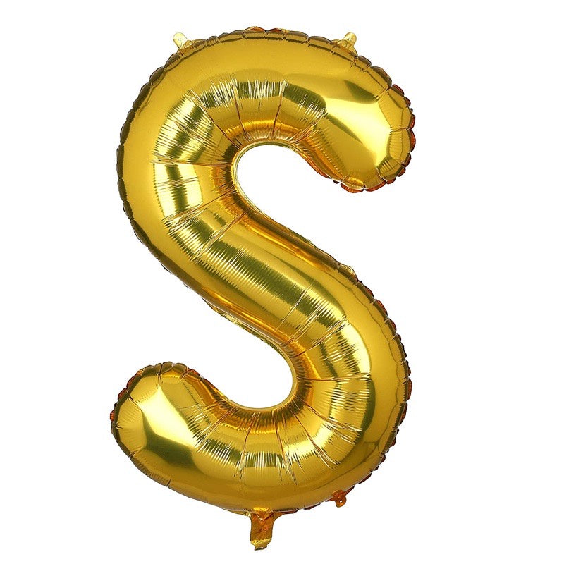 Pekanbaru HR-BALON FOIL GOLD HURUF ±40cm Ballon Foil Abjad Alphabet Polos Balon Huruf Satuan ± 40 Cm Murah