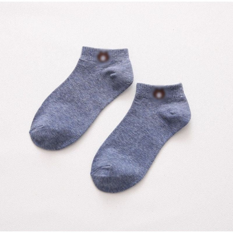 Pekanbaru Kaos Kaki Beruang Coklat / Kaos Kaki Ankle Cute / Short Socks / Kaos