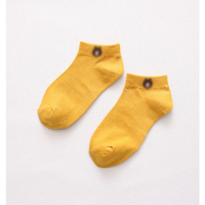 Pekanbaru Kaos Kaki Beruang Coklat / Kaos Kaki Ankle Cute / Short Socks / Kaos
