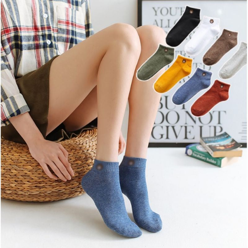 Pekanbaru Kaos Kaki Beruang Coklat / Kaos Kaki Ankle Cute / Short Socks / Kaos