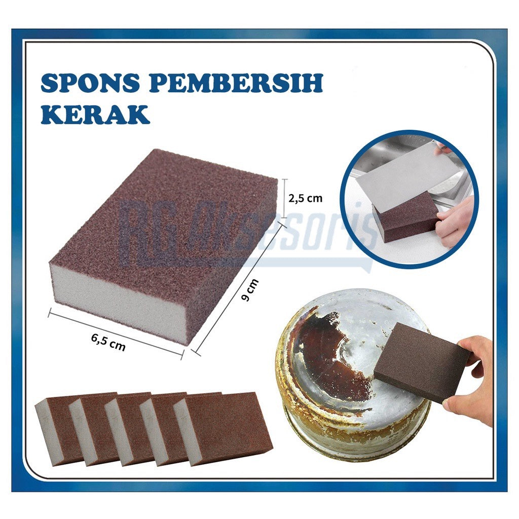 Pekanbaru HR-Spons Pembersih Kerak Panci Penggorengan / Nano Magic Spons Penghilang Pembersih Kerak Noda Panci / Magic Rust Cleanser Spons Cuci Pencuci Pengasah Pisau