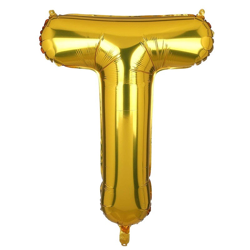 Pekanbaru HR-BALON FOIL GOLD HURUF ±40cm Ballon Foil Abjad Alphabet Polos Balon Huruf Satuan ± 40 Cm Murah