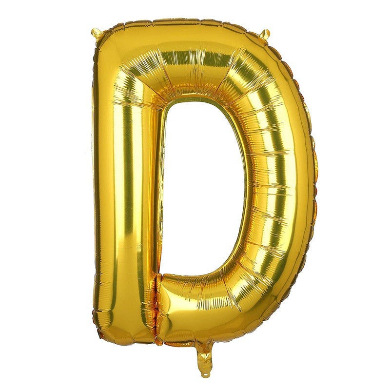 Pekanbaru HR-BALON FOIL GOLD HURUF ±40cm Ballon Foil Abjad Alphabet Polos Balon Huruf Satuan ± 40 Cm Murah