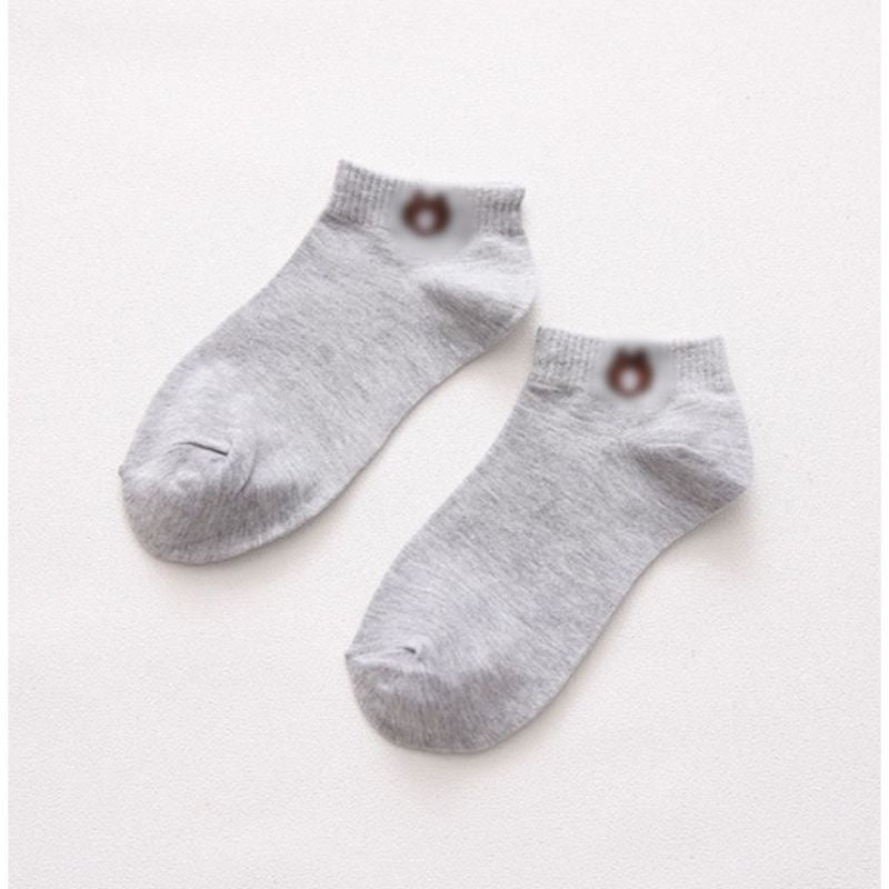 Pekanbaru Kaos Kaki Beruang Coklat / Kaos Kaki Ankle Cute / Short Socks / Kaos