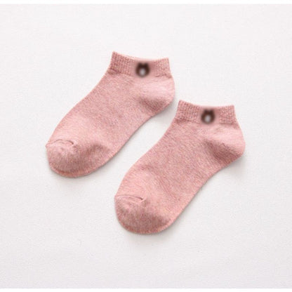 Pekanbaru Kaos Kaki Beruang Coklat / Kaos Kaki Ankle Cute / Short Socks / Kaos