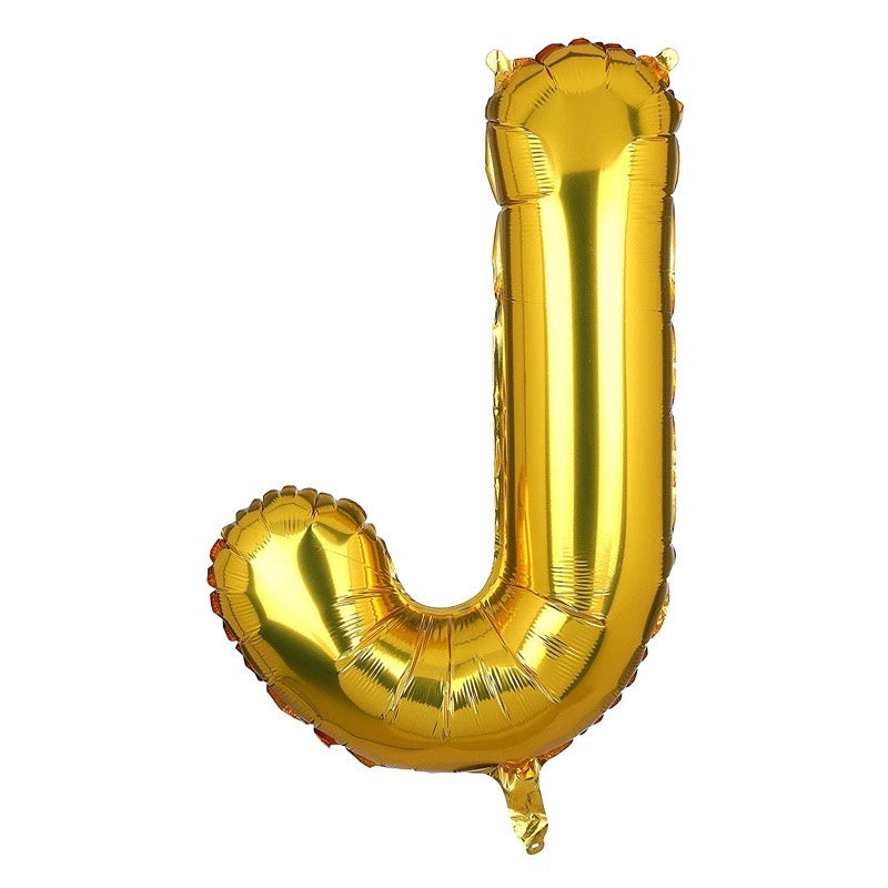 Pekanbaru HR-BALON FOIL GOLD HURUF ±40cm Ballon Foil Abjad Alphabet Polos Balon Huruf Satuan ± 40 Cm Murah