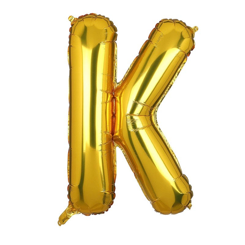 Pekanbaru HR-BALON FOIL GOLD HURUF ±40cm Ballon Foil Abjad Alphabet Polos Balon Huruf Satuan ± 40 Cm Murah