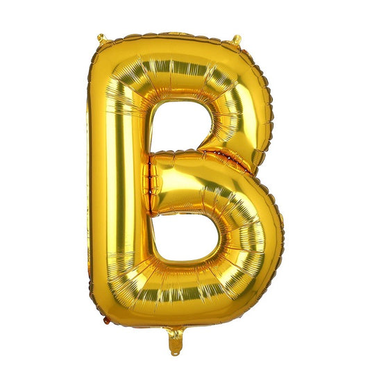 Pekanbaru HR-BALON FOIL GOLD HURUF ±40cm Ballon Foil Abjad Alphabet Polos Balon Huruf Satuan ± 40 Cm Murah