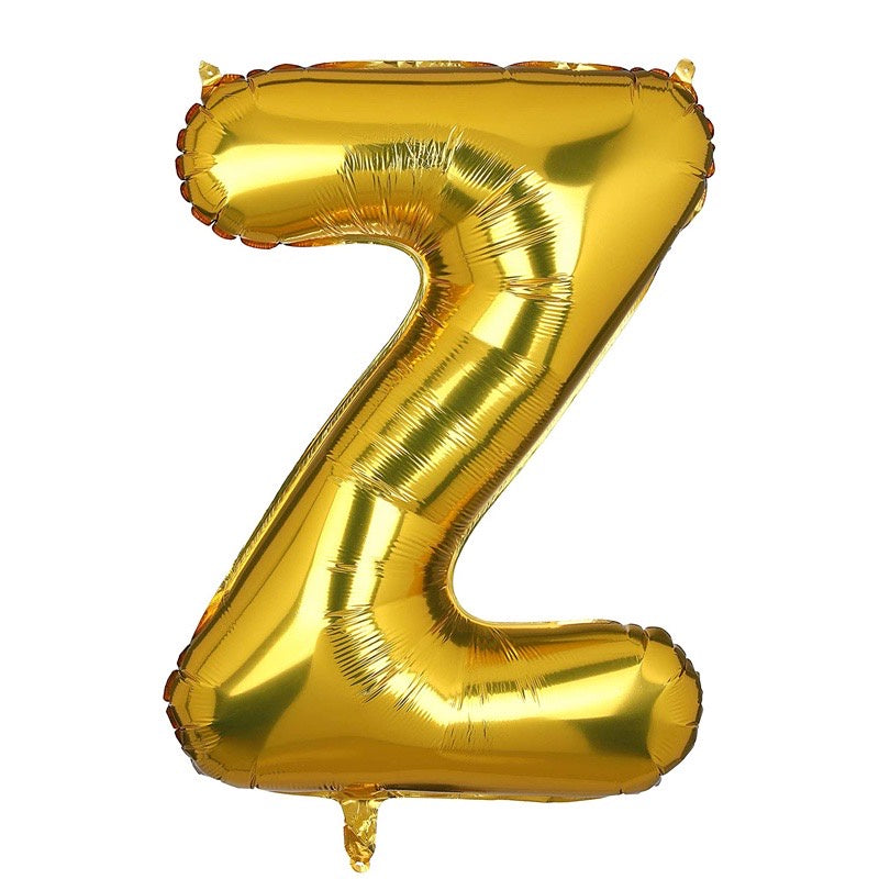 Pekanbaru HR-BALON FOIL GOLD HURUF ±40cm Ballon Foil Abjad Alphabet Polos Balon Huruf Satuan ± 40 Cm Murah
