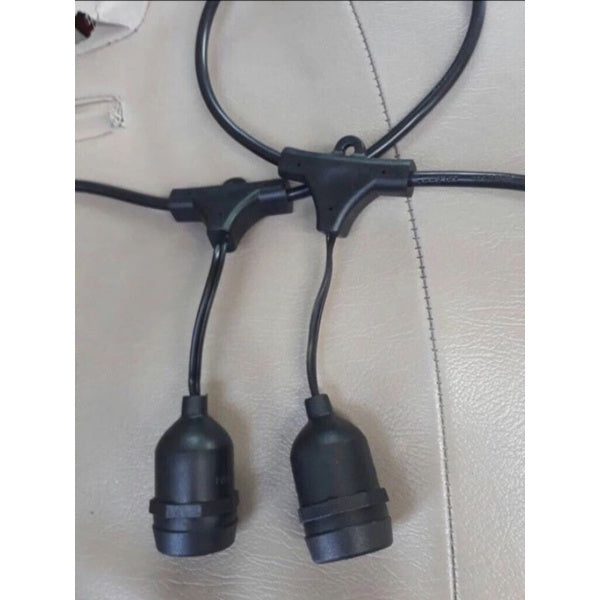 Pekanbaru Kabel Fitting Lampu Kafe Gantung 10M 10 M Dekorasi Outdoor Fitting