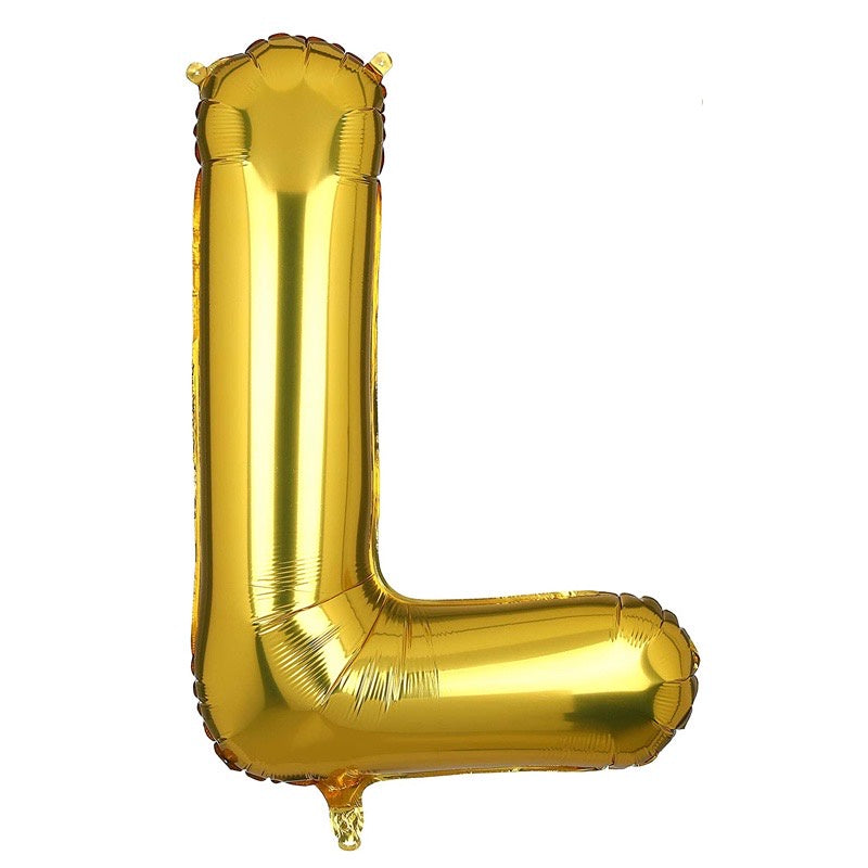 Pekanbaru HR-BALON FOIL GOLD HURUF ±40cm Ballon Foil Abjad Alphabet Polos Balon Huruf Satuan ± 40 Cm Murah