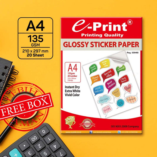 Pekanbaru E-Print Glossy Sticker Paper 135Gsm