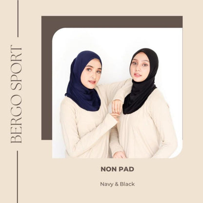 Pekanbaru Jilbab Bergo Sport Nonpads Nonped Jersey Simple