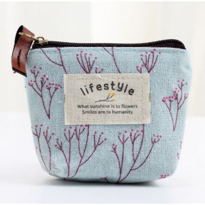 Pekanbaru Pouch Dompet Koin Resleting Live Style Kanvas Dompet Serbaguna Sleting Motif