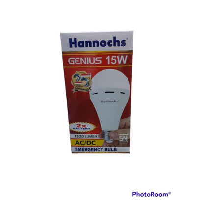 Pekanbaru Bohlam Led Emergency Ac/Dc Hannochs Genius 6W/8W/10W/12W/15W